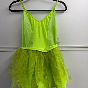 Adult Tinkerbell Disney Fairy Costume in Bright Green